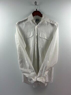 Defense Logistics Agency Army White Dress Shirt Long Sleeve Men's Sm 14.5x32/33C